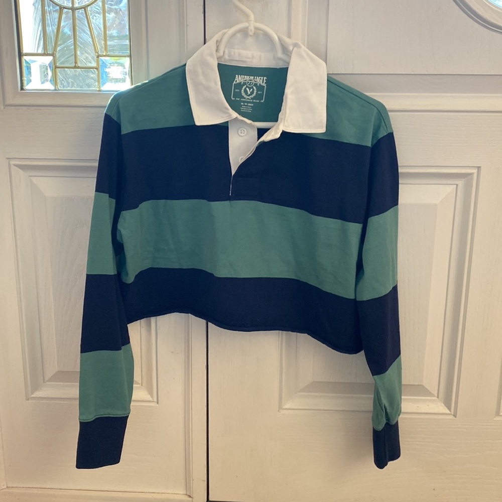 Long Sleeve cropped rugby shirt